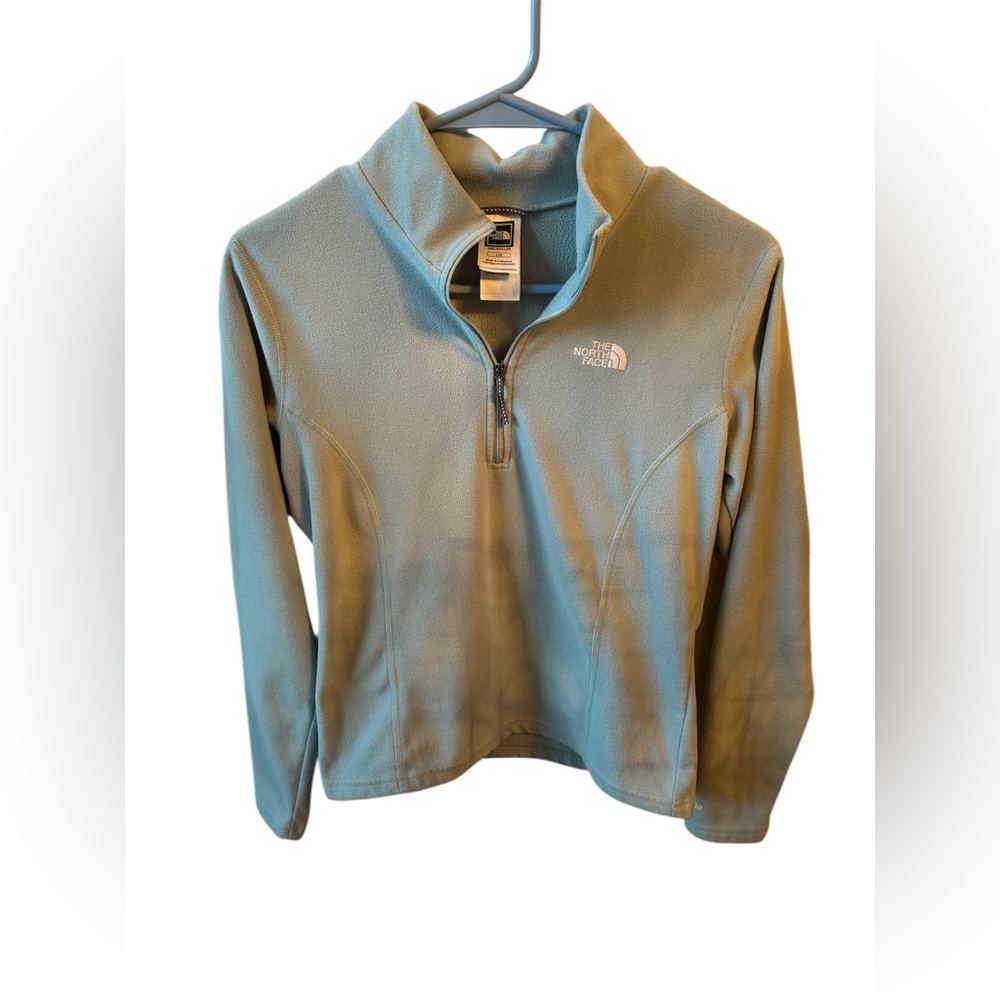 The North Face Light Blue Girls Fleece Quarter Zip